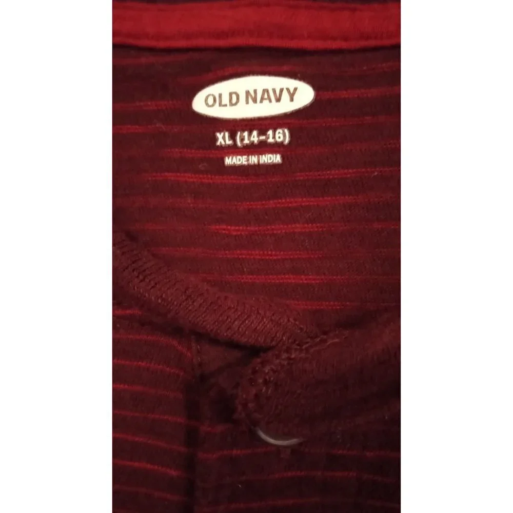 Old Navy boys red stripe long sleeve‎